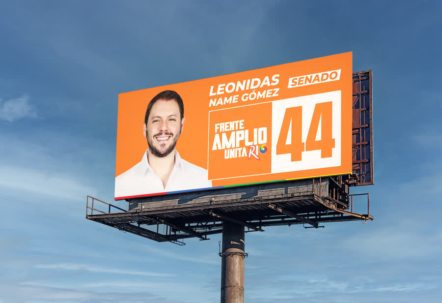 Mockup de valla publicitaria de campaña individual